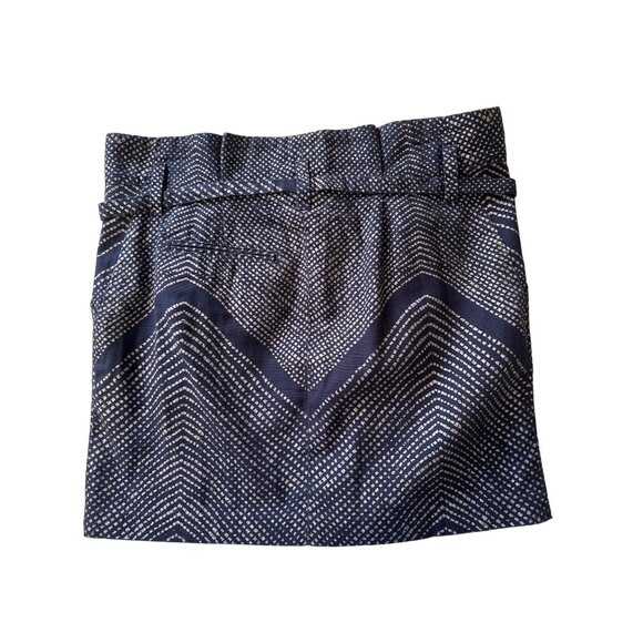 💖Gap Women's Blue & White Patterned Mini Skirt Size 0 Cotton Blend Stylish - Picture 2 of 5